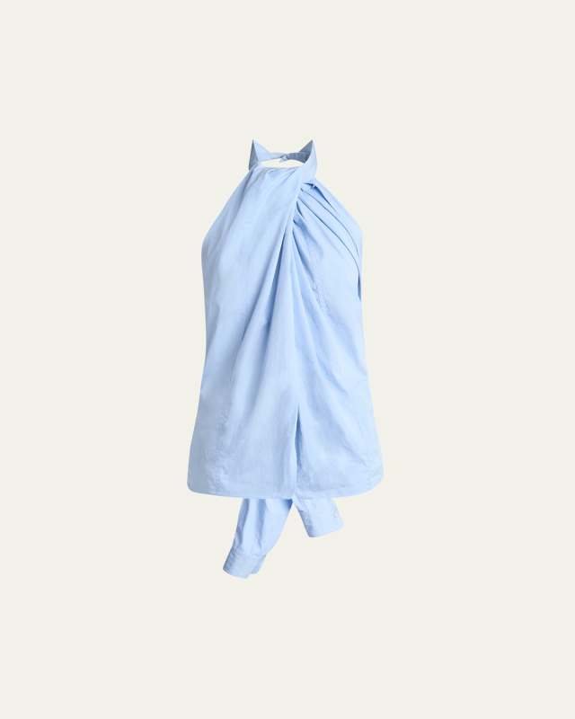Halterneck Poplin Top